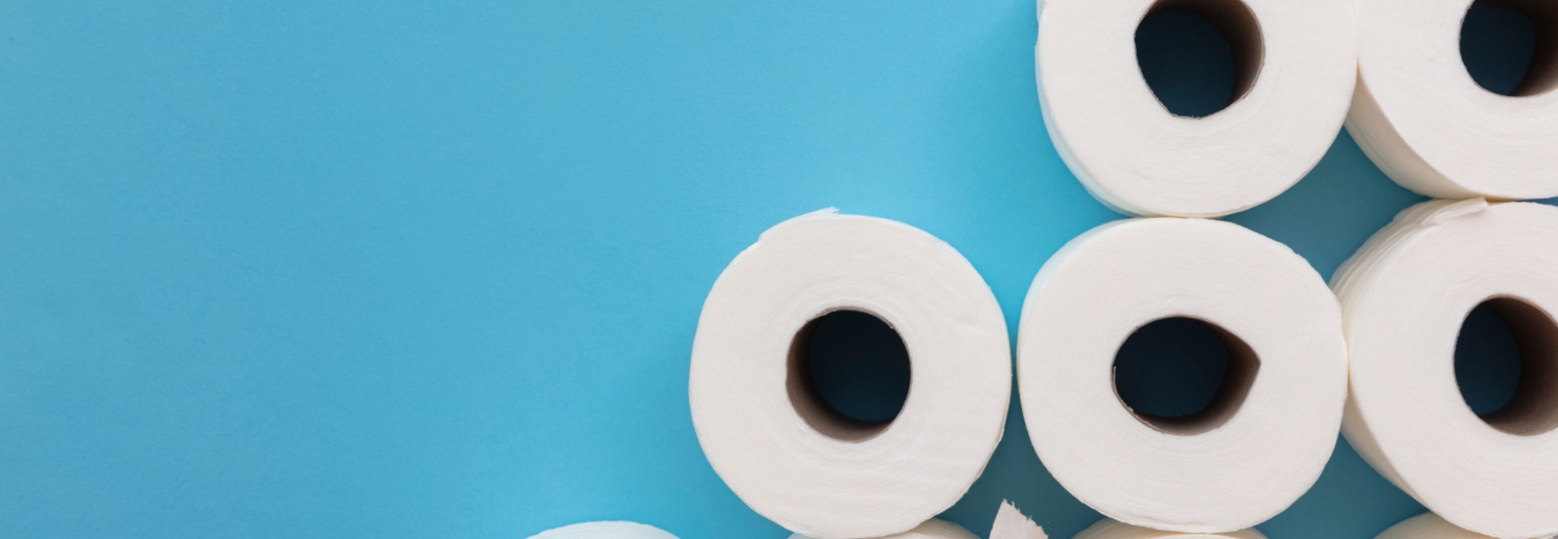 bathroom tissues with blue background