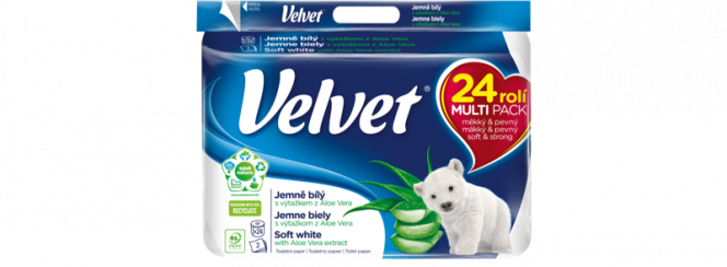 Velvet Jemně bílý s výtažkem z Aloe Vera