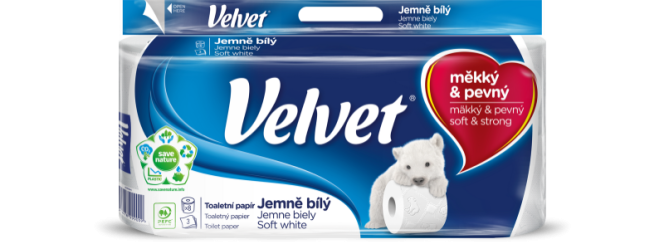 Velvet Jemně bílý